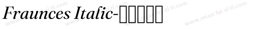 Fraunces Italic字体转换